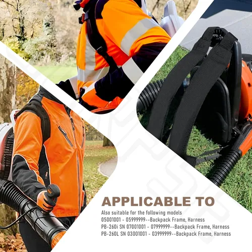 Miniatura 5 de Correas de soplador de mochila/arnés de soplador compatible con ecosopladores PB-260 PB260L PB261L PB-403 PB-403H PB413 PB-460 PB-601 sustituye a