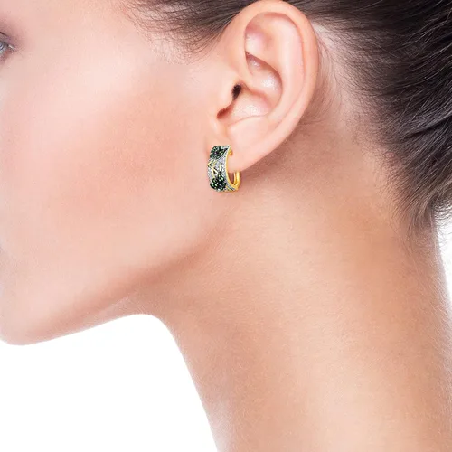 Miniatura 4 de Santuzza Pendientes de mariposa de libélula de plata esterlina chapados en oro de 14