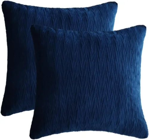 Miniatura 9 de King Protea Fundas de almohada de terciopelo arrugado con textura negra en relieve, súper suaves, decorativas, para cama, sofá, funda de almohada