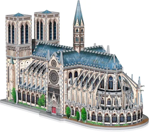 Miniatura 9 de Wrebbit3D Notre-Dame de Paris 3D Puzzle 830 piezas de rompecabezas Colección de castillos y catedrales