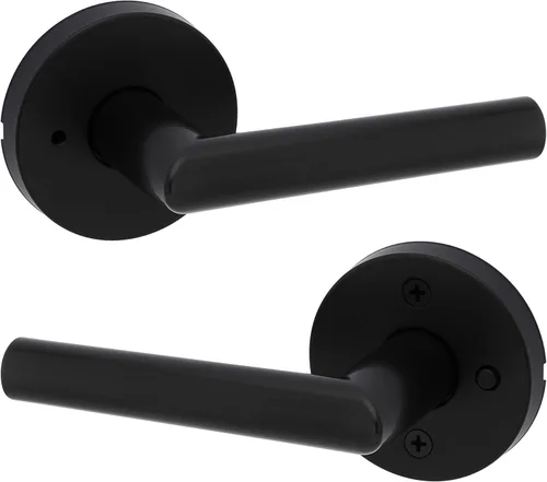 Miniatura 19 de Kwikset Milan - Manija de puerta de paso interior, palanca para puertas de armario y pasillo, manija reversible sin bloqueo, níquel satinado