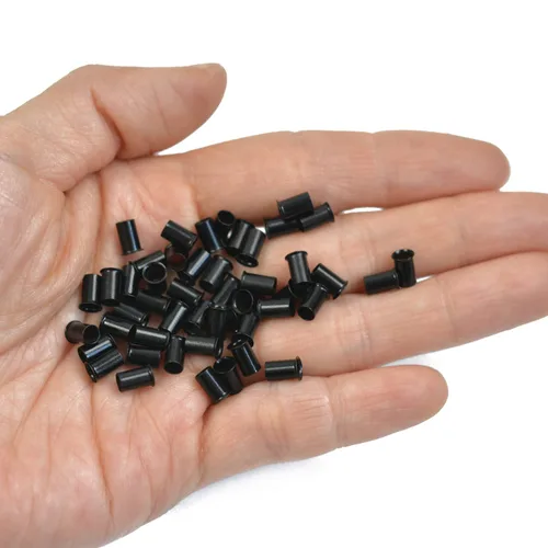 Miniatura 4 de 1000 piezas de microanillos de 0.134 in, cuentas de enlaces de microanillos sin silicona, tubos de cobre para extensiones de cabello