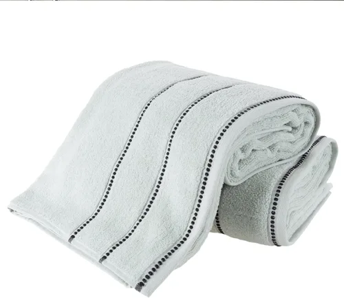 Miniatura 12 de Bedford Home - Juego de toallas de algodón de lujo, juego de 2 toallas de baño hechas de 100% algodón sin torsión, secado rápido, suave y absorbente