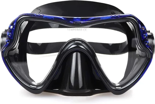 Miniatura 3 de EXP VISION Juego de 2 máscaras de buceo para adultos y niños, gafas de natación de vidrio templado con cubierta de nariz para adultos y niños