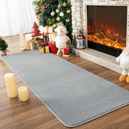 Miniatura 19 de Przemy Alfombras negras lavables para dormitorio, sala de estar, alfombra de pasillo de 2 x 6 pies, alfombra de interior de espuma viscoelástica