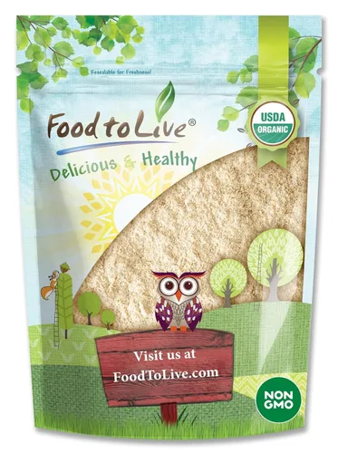 Miniatura 10 de Food to Live Harina orgánica de guisantes verdes, 5 libras, sin OMG, finamente molida, pura, cruda, cetogénica, nutritiva en polvo vegano a granel.