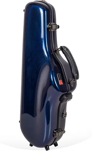 Miniatura 8 de Crossrock Pro-Grade - Estuche curvo para saxofón soprano Negro brillante, cerradura TSA, protección de élite, correas de mochila desmontables