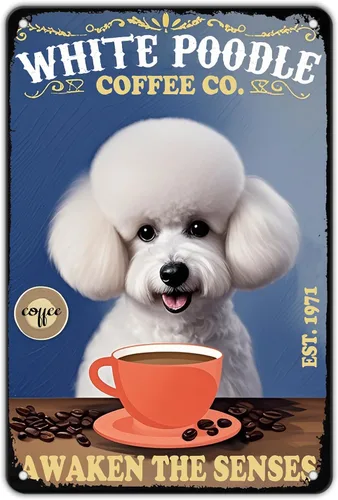 Miniatura 21 de KIYOYO Basset Hound Dog - Cartel de metal vintage de hound con texto en inglés "Before Coffee After Coffee" (Antes del café después del café)