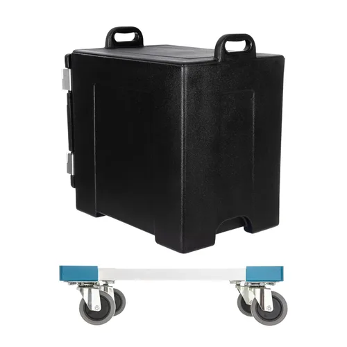 Miniatura 6 de Carlisle PC300N03 Cateraide - Porta bandejas de alimentos aisladas con carga final, capacidad para 5 sartenes, negro + Cateraide PC300N - Carretilla