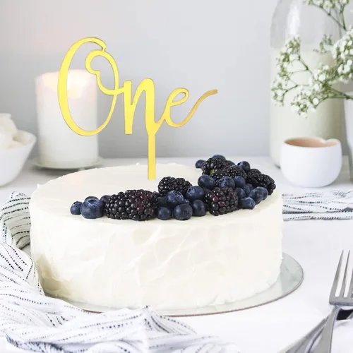 Miniatura 4 de innerspark - Decoraciones para fiesta de primer cumpleaños para bebé niño, juego azul y dorado, pancarta para silla alta con cinta, sombrero