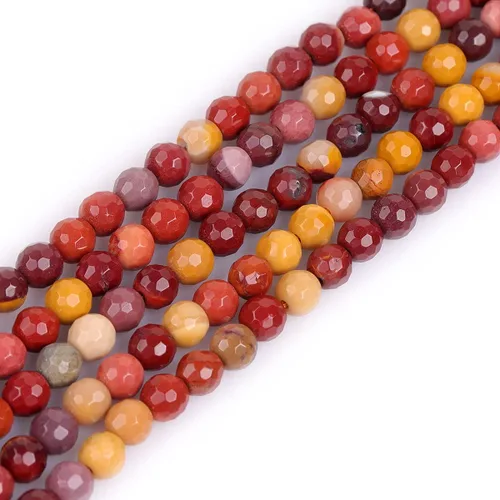 Miniatura 57 de GEM-Inside - Cuentas sueltas de cornalina roja naranja facetada de 0.236 pulgadas (0.236 in), cuentas de energía natural para hacer joyas, redondas