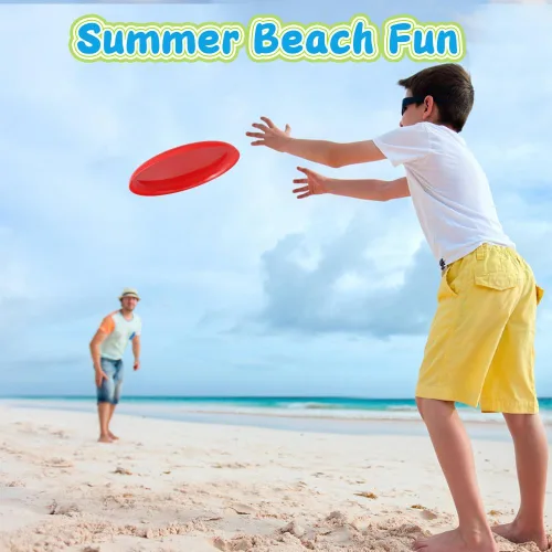 Miniatura 7 de Juguetes de playa de arena, juguetes de disco volador jumbo de 8 pulgadas para niños y adultos, juego de disco deportivo para patio trasero de playa