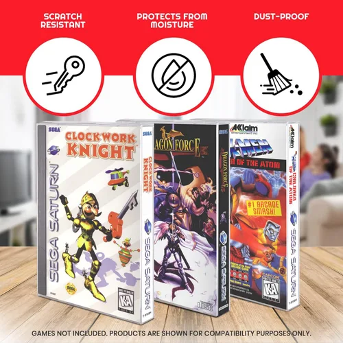 Miniatura 9 de EVORETRO Protector de caja de juegos para Sega CD, Saturn y Sony PS1 Longbox Games – 0.016 in de grosor a granel bolsas de juegos de cajas