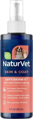 Miniatura 10 de NaturVet Septiderm-V Gel de baño para el cuidado de la piel para perros y gatos, suplemento de salud de mascotas para dermatitis, alergias