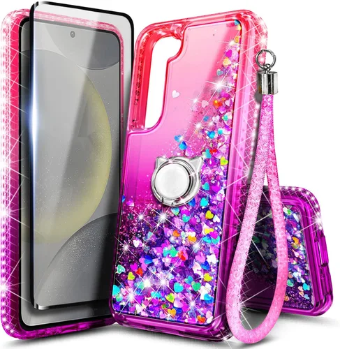 Miniatura 35 de NGB Diseñada para funda Samsung Galaxy Note 10+ (Plus), Rosa/Aguamarina Funda con Purpurina Líquida Brillante Linda para Mujeres Niñas Niños