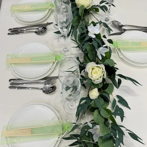 Miniatura 3 de 50 piezas de abanico de mano de papel con bolsas de organza, abanico plegable de bambú de mano, abanico para bricolaje, decoración para bodas