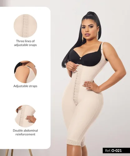 Miniatura 3 de Forma Tu Cuerpo Fajas Colombianas, Fajas hasta la Rodilla, Faja de Cuerpo Completo para Mujer, Faja Completa Para Mujer Beige + diseño de reloj