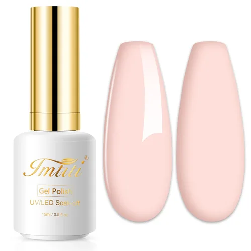 Miniatura 48 de Esmalte de uñas de gel con purpurina, 0.5 fl oz, color rosa brillante, de remojo, con LED, UV, kit de esmalte de uñas de gel para manicura en salón