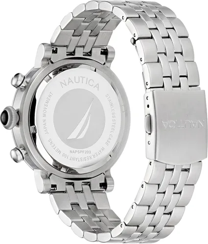 Miniatura 3 de Nautica Reloj de pulsera de acero inoxidable Spettacolare Reissue para hombre (Modelo NAPSPF203), plateado, Moderno