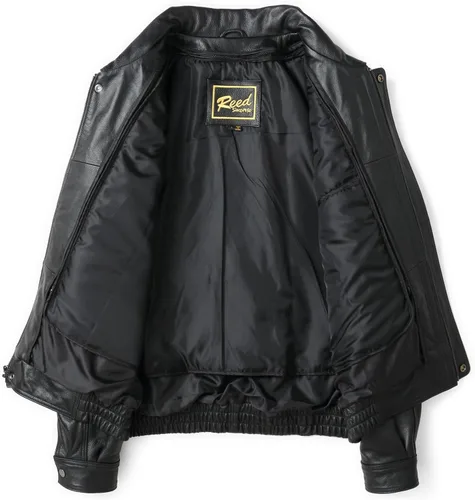 Miniatura 5 de REED Chaqueta de cuero genuino estilo americano para hombre
