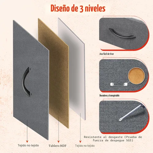 Miniatura 6 de WLIVE - Cómoda para dormitorio con 5 cajones, cómoda amplia de tela, torre de almacenamiento organizadora con cajones de tela para armario, sala