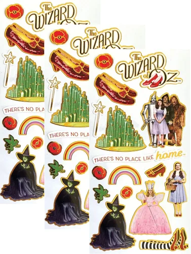 Miniatura 7 de Paper House Productions The Wizard of Oz - Juego de 6 hojas de calcomanías con efecto esmaltado brillante para manualidades, álbumes de recortes