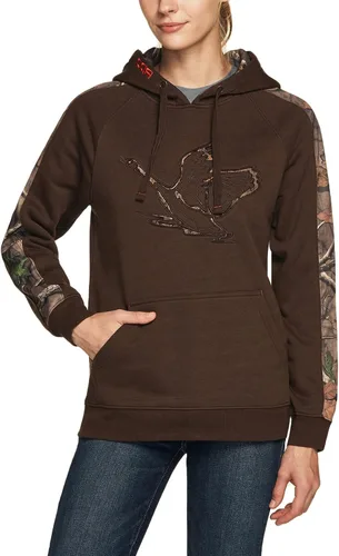 Miniatura 2 de CQR Sudadera con capucha de forro polar para mujer, con bolsillo frontal al aire libre, sudadera con forro polar de invierno