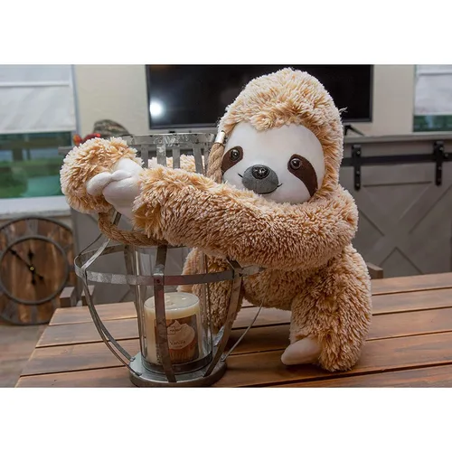 Miniatura 7 de Animal de peluche realista de perezoso – Piel tierna, abrazable y sedosa, lindo perezoso marrón de tres dedos para regalo de cumpleaños de novia