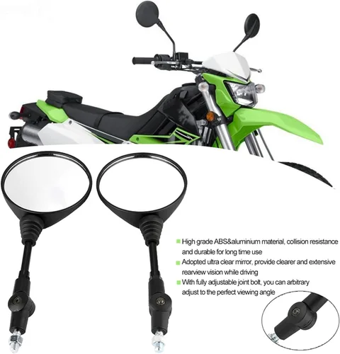 Espejos para motocicletas,Retroviseur Moto Rabattable,Espejos universales de motocicleta 2 piezas motocicleta modificada plegable espejo retrovisor