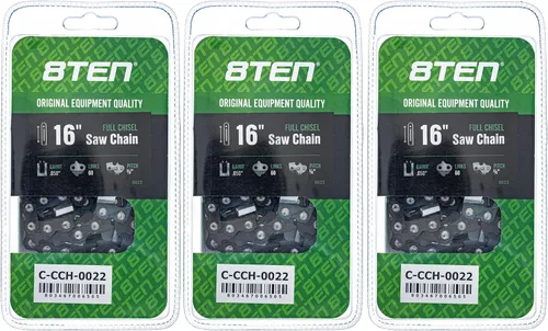 Miniatura 81 de 8TEN Cadena de motosierra semi cincel de 6 pulgadas .050 1/4 42 DL para Worx WG320 Black & Decker LLP120 (paquete de 3)