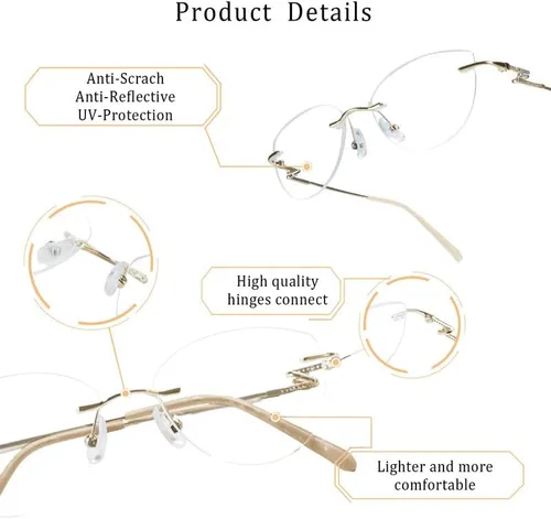 Miniatura 2 de LifeArt Blue Light Blocking Reading Glasses, Reduce Eyestrain, Stylish for Men and Women