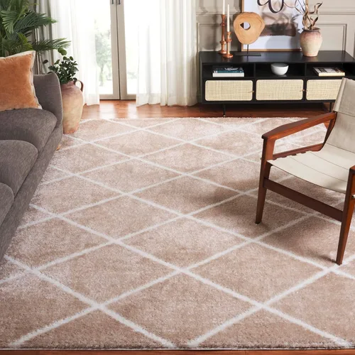 Miniatura 17 de SAFAVIEH Tahoe Shag Collection - Alfombra para pasillo, 2 x 9 pies, diseño de enrejado, no desprende pelusa y de fácil cuidado, 1.2 pulgadas