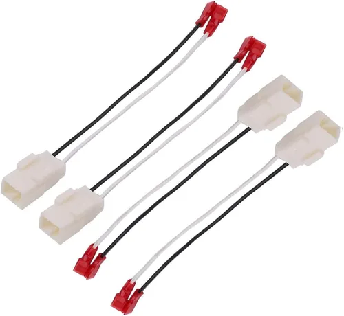 Paquete de 4 adaptadores de arnés de cable de altavoz 72-6514 compatibles con Jeep Wrangler Chrysler Town & Country adaptador de arnés de altavoz