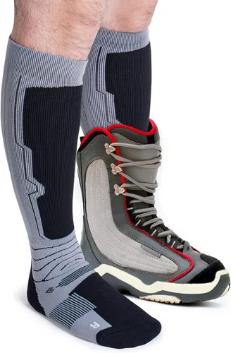 Miniatura 4 de Paquete de 3 calcetines de esquí de lana merino para esquí, snowboard, invierno térmico