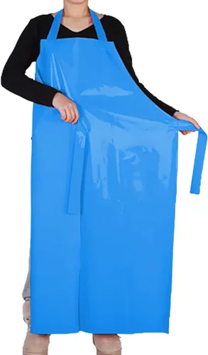 Miniatura 3 de ELEBOX Delantal impermeable a prueba de aceite delantal utilitario delantal resistente a productos químicos con manga delantal de trabajo ultra Azul