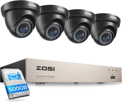 Miniatura 10 de ZOSI Sistema de cámara de seguridad Lite de 8CH 5MP para exteriores con disco duro de 1TB, 8 canales H.265+ 5MP Lite CCTV DVR y 8X1920TVL 1080P
