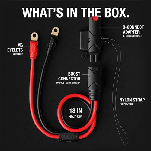 Miniatura 6 de NOCO GBC007 Cable de extensión de adaptador Boost X-Connect de 18.5 pulgadas para arrancadores de litio UltraSafe GB20, GB40, GB50 y GBX45