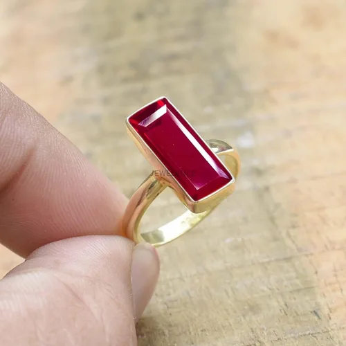 Miniatura 30 de Anillo de plata de ley maciza superpuesta de oro amarillo de 18 quilates para mujer, anillo de compromiso de plata esterlina, juego de bisel