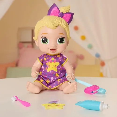 Miniatura 3 de Baby Alive Lil Dreamer LaLa GooGoo - Juego de muñecas de bebé dormilonas, pelo rubio, divertido tema de fiesta de pijamas, juguetes preescolares
