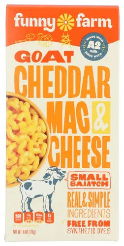 Miniatura 3 de Funny Farm - Macarrones y queso para cena de queso cheddar de cabra - 6 oz.