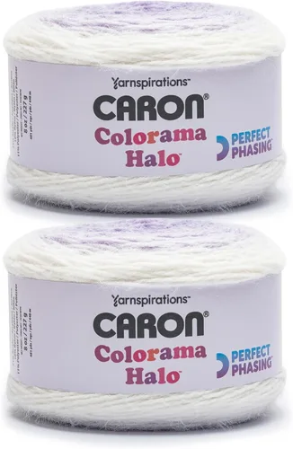 Miniatura 23 de Caron Colorama Halo Cake Ultra Marine Hilo - Paquete de 2 unidades de 8oz/226.79g - 71% acrílico, 18% nailon, 11% poliéster, #5 grueso, 60 yardas