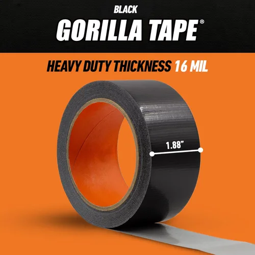 Miniatura 6 de GORILLA Cinta adhesiva, para conductos, de uso general, resistencia triple en capas, para interior y exterior, cubierta resistente al clima, 1.88