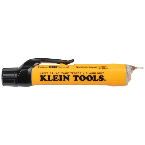 Miniatura 9 de Klein Tools NCVT3P - Probador de voltaje sin contacto de doble rango, bolígrafo de 12-1000 V CA, linterna, alarmas LED audibles e intermitentes