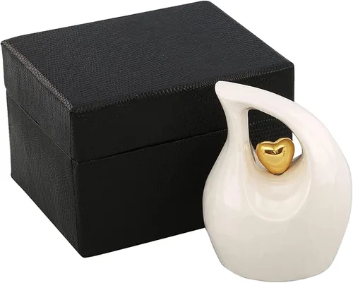 Miniatura 4 de Urna de recuerdo personalizada para cenizas humanas – Urna conmemorativa de diseño de corazón, pequeña urna de cremación, urna funeraria