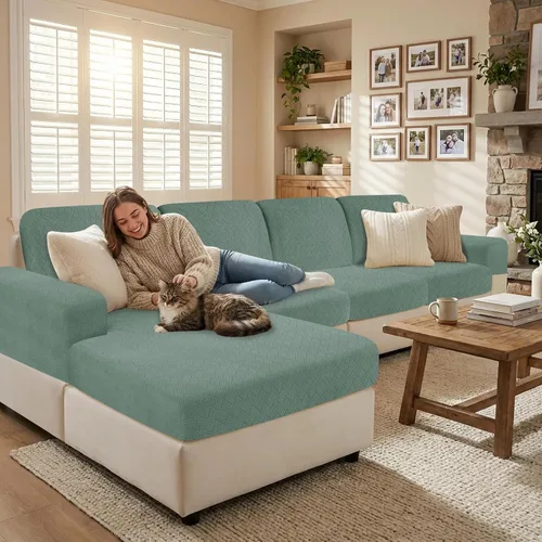 Miniatura 13 de YEMYHOM 【Liquidación】 Fundas Elásticas para Cojines de 1 Pieza, Fundas de Cojín de Asiento para Sofá y Silla, Funda Suave de Sofá de Repuesto