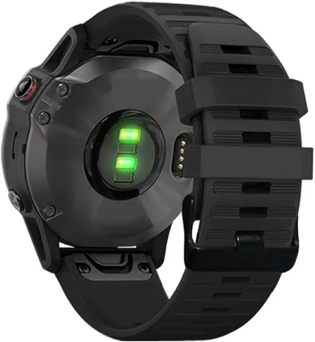 Miniatura 17 de AISPORTS Correa de silicona compatible con Garmin Fenix 7/7 Pro/6/6 Pro/5/5 Plus, correa de reloj de ajuste rápido de 0.866 pulgadas, correa Azul