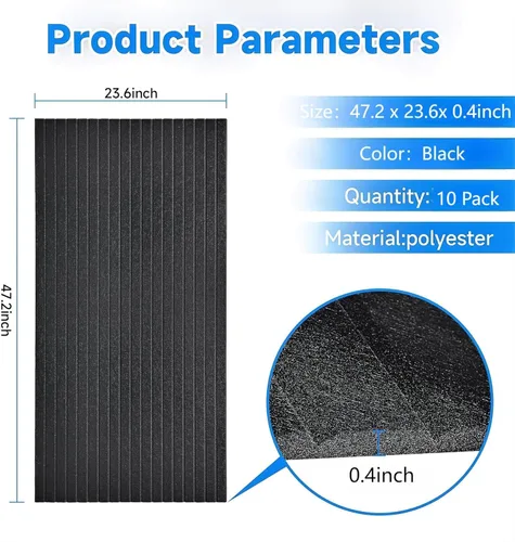 Miniatura 2 de Paneles acústicos grandes para pared, a prueba de sonido, paneles de amortiguación de sonido para decoración de pared y techos, 47.2 x 23.6 x 0.4