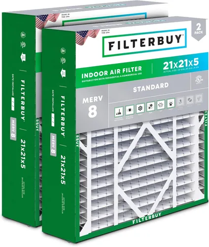 Miniatura 23 de Filterbuy 10x17x2 Filtro de aire MERV 8 Defensa Esencial contra el Polvo y las Alergias (2 unidades), Filtros exteriores plegados electrostáticos