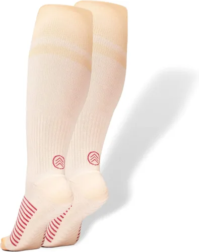 Gripjoy Compression Socks with Grips for Women & Men - 15-20mmHg - Knee High Non-slip Socks