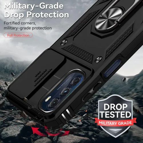 Miniatura 5 de Funda para Moto G 5G 2022 con cubierta deslizante para cámara y protector de pantalla HD [grado militar de 16 pies, probada en caídas], soporte